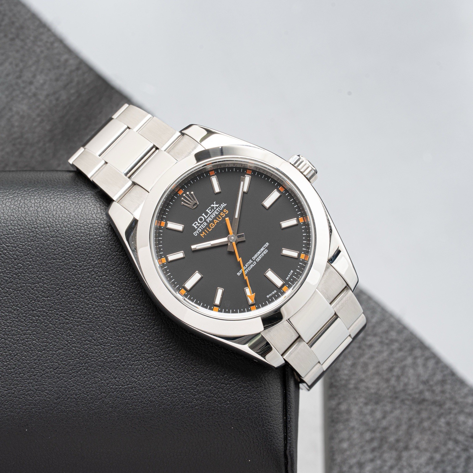 ROLEX Milgauss 116400 40mm Stainless Steel Oyster Bracelet Black Dial 2011