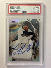 2020 Topps Finest Autographs Rookie Trent Grisham #FA-TG PSA GEM MT 10 Brewers