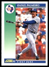 Rafael Palmeiro 1992 Score #55 Texas Rangers MLB READ FREE SHIPPING AutographDen