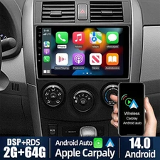 For TOYOTA COROLLA 2009-2013 Carplay Android 14 Car Stereo Radio 2+64GB GPS Navi