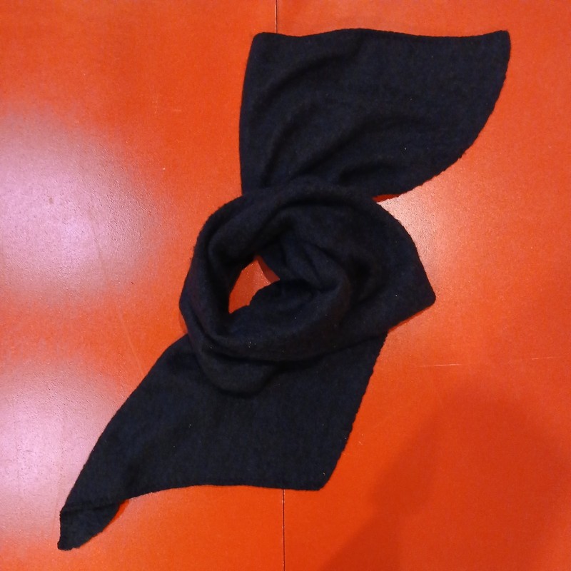 Unique Luxurious Black Warm Wide Knit Shall Scarf 22x68
