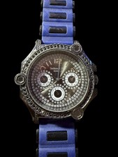 Techno King Quartz Watch Mens Blue Silicone B...