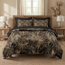 7 Pcs Comforter Set Size, Hunting Camo Bedding Set for Kids and King Camo 1