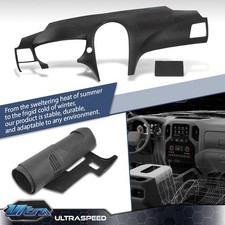 Soft TPE Dashboard Dash Cover Cap Overlay Bla...
