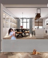 NEW Extra Wide Retractable Baby/Pet Gate - Mesh Safety Barrier 197" Long x 33" H