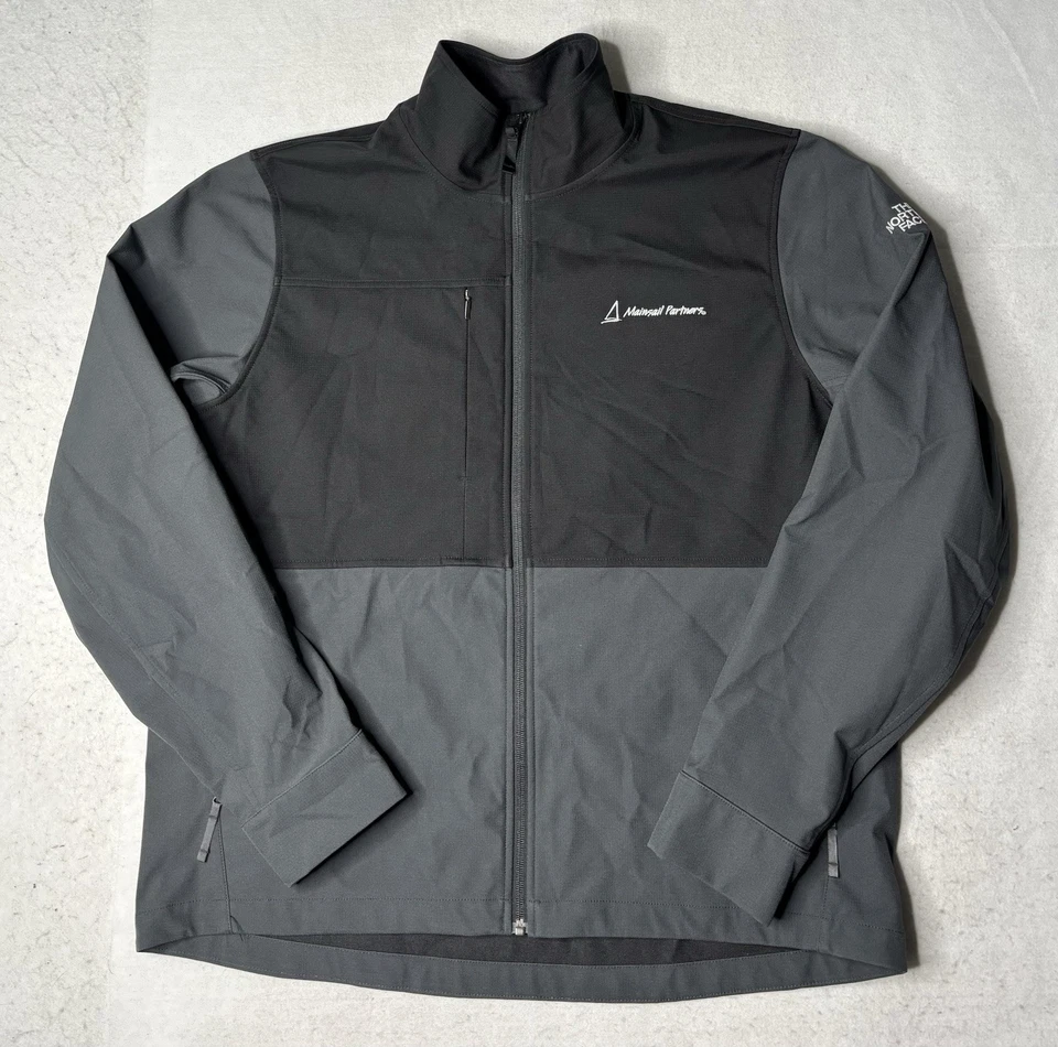 The North Face Black/Gray Softshell Mens Full Zip Jacket Size XL Black/Gray - Image 2 of 4