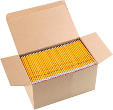 Wood-Cased #2 HB Pencils, Yellow, Pre-Sharpened, Bulk Pack, 1000 Pencils