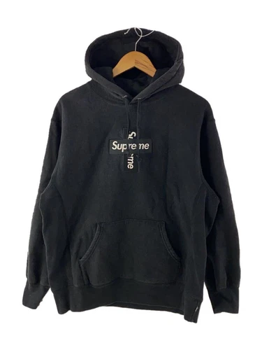 Supreme Felpa con Cappuccio 20AW Cross Box Logo Felpa con Cappuccio M Cotone Nero Usata
