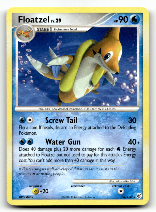 Floatzel 26/130 Normal Rare Diamond and Pearl LP