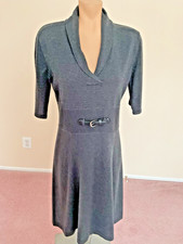 Calvin Klein  Gray Midi Dress  Stretchy Jersey   Size L