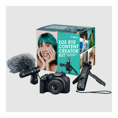Canon EOS R10 Mirrorless Camera 18-45mm Lens Content Creator Kit Vlogger