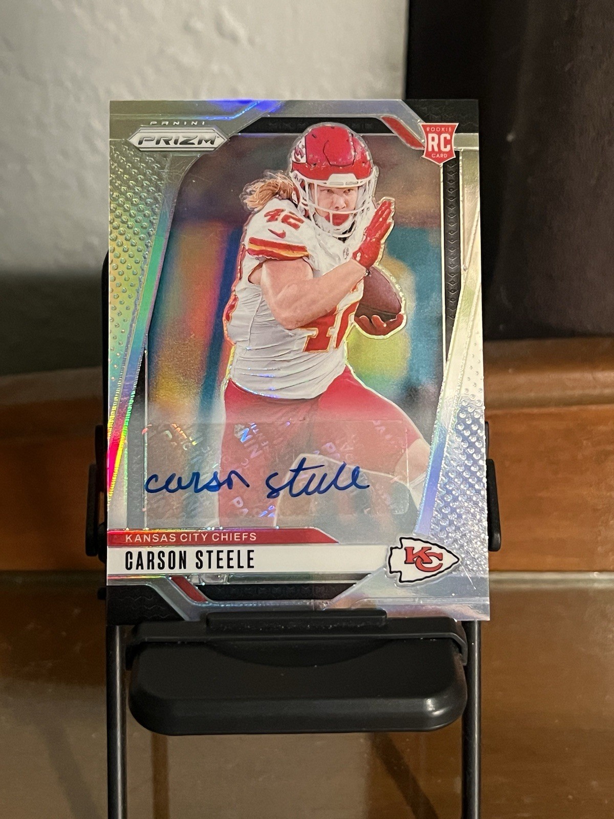 2024 Panini Prizm - #377 Carson Steele Silver Prizm Rookie Auto