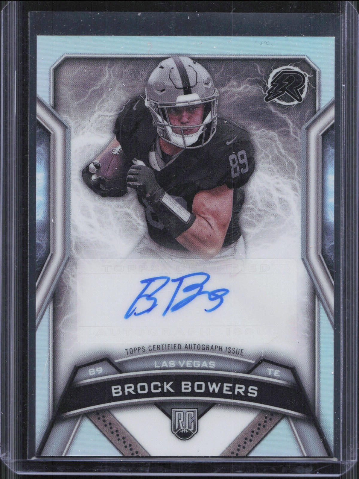 2024 Topps Resurgence Brock Bowers Rookie Auto Refractor Raiders