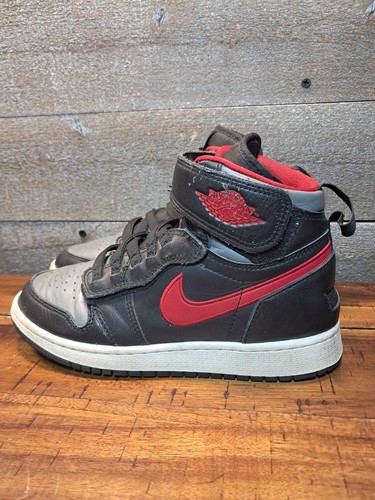 Nike Air Jordan 1 High FlyEase Black Smoke Grey Gym Red DC7986-006 Sz 4.5Y / 6W - Picture 3 of 13
