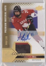 2022 Team Canada Juniors Premium Signatures /199 Ashton Bell #52 Patch Auto 16oq