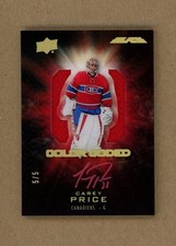 2016 UD BLACK COLOR CODED HOCKEY - CAREY PRICE - 5/5 - SLOTH55 -
