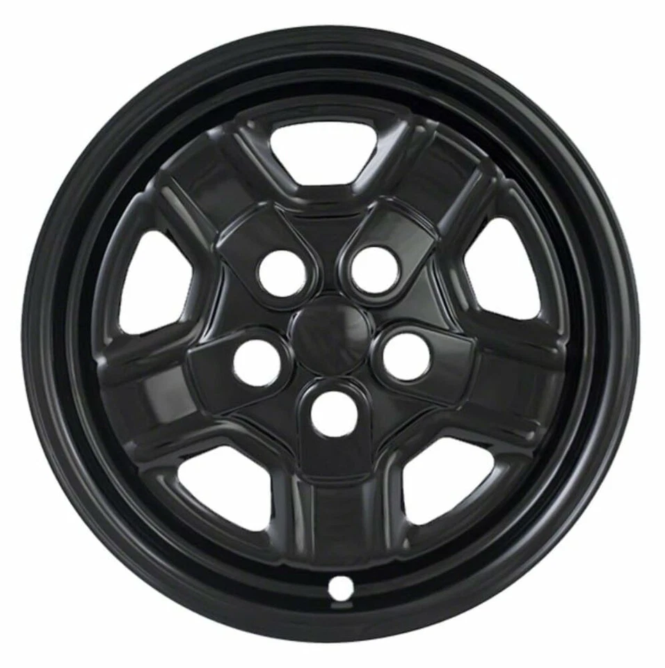 Set of 4 Gloss Black 16" Impostor Wheel Skins for 07-17 Jeep Patriot Rim Covers - Image 4 of 4