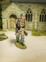 King and Country toy soldiers WW2 German Fallschirmjager/paratrooper HMG EUC