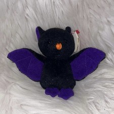 2007 TY Beanie Babies Scarem Bat • Halloweenie Beanie Collection NEW