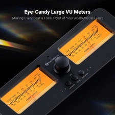 Fosi Audio LC30-Y 2-in-2 Out Amplifier Speaker Switcher Dual Analog VU Meter Box