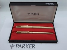 Excellent Boxed Set Parker 61 CIRRUS Set (FP & BP), Fine 14K Nib Serviced (M273)