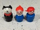 vintage fisher price little people. Lot Of 3. Boy, Girl & Dog