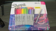 Sharpie Fine Point Color Permanent Markers-Pack of 25  24 colors  1 Metallic 