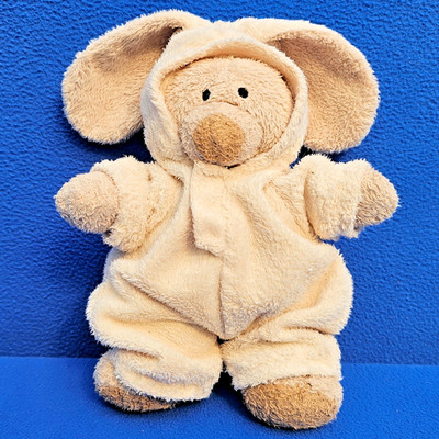 NICOTOY BÄR TEDDY STOFFTIER 19 CM BEAR HASENANZUG KOSTÜM AUSZIEHBAR RABBIT