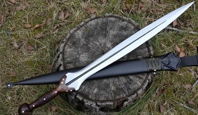 Bronze Age Viking Sword |30'' Handmade Carbon Steel Blade |Hunting Camping Sword