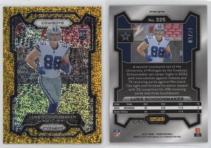 2023 Panini Prizm Rookies Gold Sparkle /24 Luke Schoonmaker #325 Rookie RC
