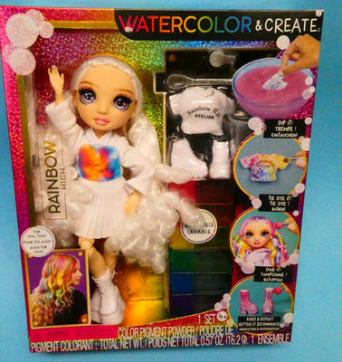 Rainbow High Watercolour & Create DIY Modepuppe, Auswaschbare Wasserfarben
