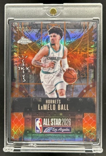 2025-26 Topps Chrome Cactus Jack x NBA All-Star LaMelo Ball Orange #/50