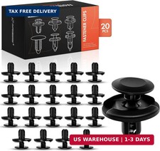 A-Premium 20PCS Nylon Fender Splash Shield Retainer Clips Push Pin Fastener