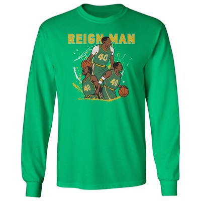 Shawn Kemp Inspired Reign Man Seattle Basketball Fans Long Sleeve Tshirt