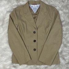 Tommy Hilfiger Stretch Blazer Academia Preppy Vintage Y2K Tan Size 12
