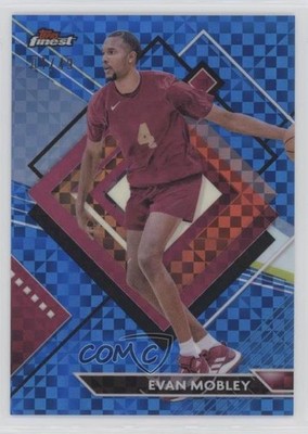 2023-24 Topps Finest Rare Blue Checkerboard Refractor 4/49 Evan Mobley #212 9o3