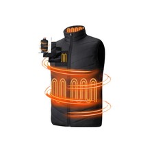 Men's Heated Vest - 6 Heating Zones, 3 Levels, Quick Heating, No Battery Pack
