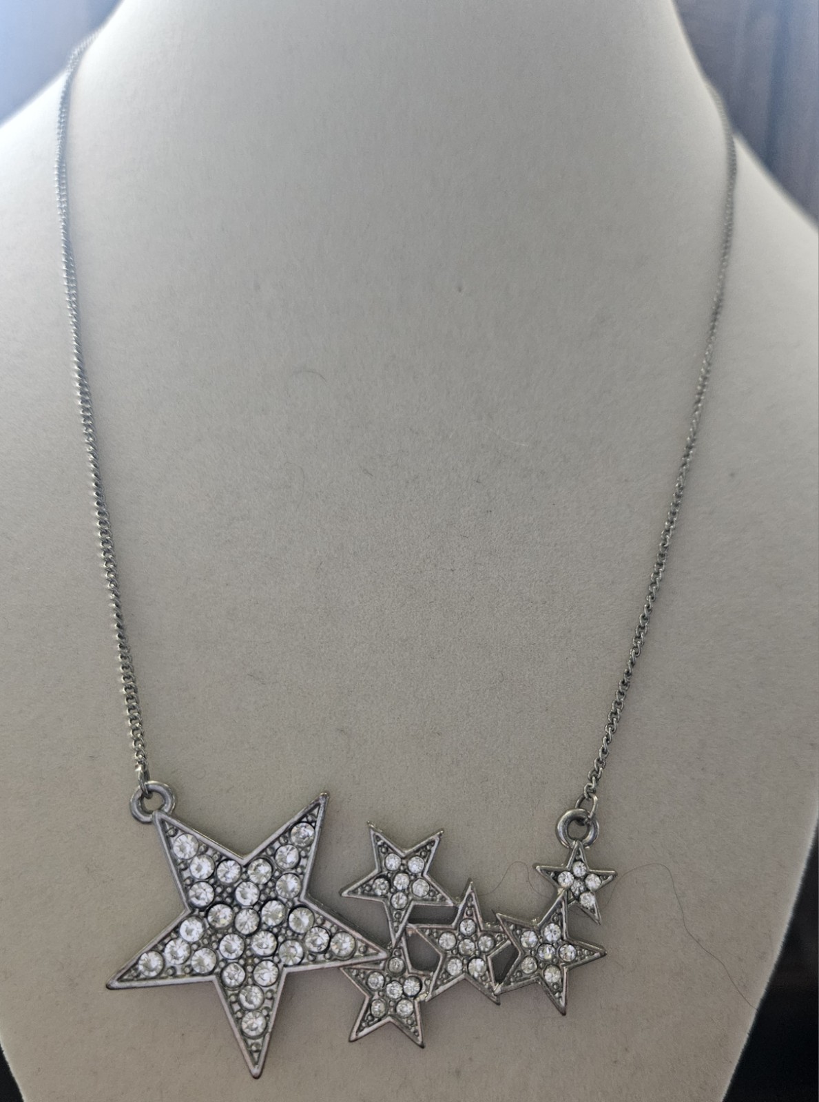 Paparazzi Rockstar Ready white star necklace.