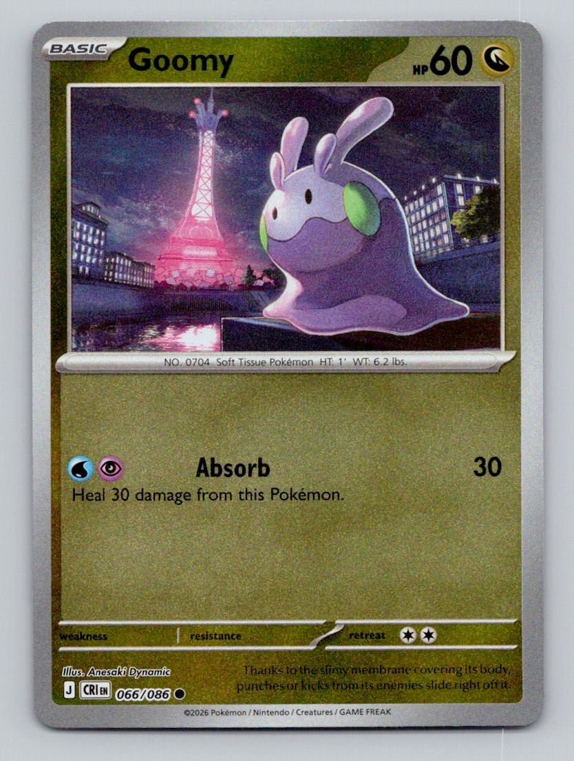 Goomy 066/086 Common Chaos Rising Pokemon Reverse Holo Near Mint