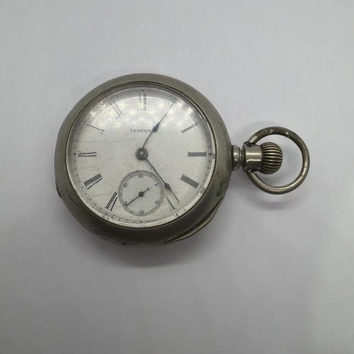 Illinois IWC 18s Antique Pocket Watch For Parts Or Repair