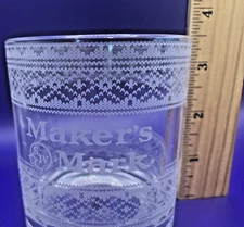 Maker's Mark Etched Holiday Sweater Bourbon Whiskey Bar Glasses