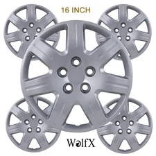 Bolt On 16 Inch Hubcaps For 2006-2011 Honda Civic R16 Wheel Rims Cover Set Of 4