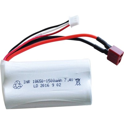 Batterie Li-Ion Reely 7.4V 1300mAh - Pack 2 Cellules, Connecteur JST, Pour Modèles 1:18 Speedy