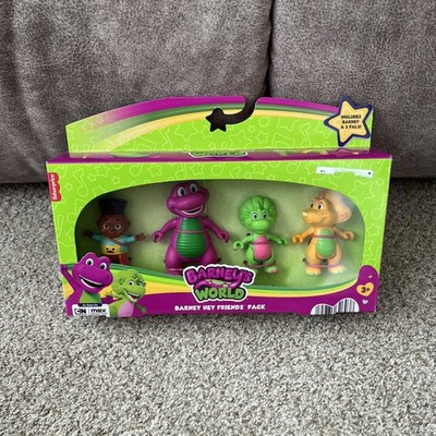 NEW Barney Hey Friends Pack 3-Inch Figure 4-Pack Barney Baby Bop Billy & David
