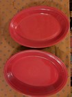Fiestaware Scarlet Red oval  set of 2 -13.5" Serving Platter & 10.5” Casserole — photo 1