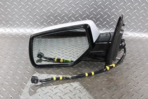 15-20 Yukon *SCUFFS* White Driver Side Left LH Power Door Mirror Blind Spot OEM