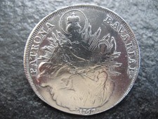 Brosche Silber Bayern Maximilian III Taler M&uuml;nzbrosche Patrona Bavariae 1767