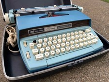 Vintage Smith Corona Electric Typewriter Coronet Automatic 12 Carry Case Blue thumbnail