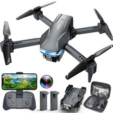 Drones with Camera for Adults 1080P HD Foldable Drone with Carrying Case Dron...