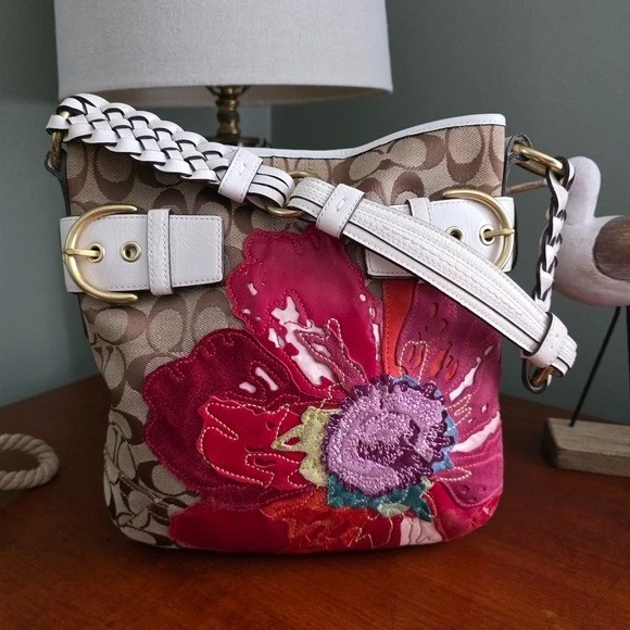 バッグ Coach Flower Patchwork Poppy Bag Ltd. Coach Poppy Suede Bags & Handbags for Women for sale | eBay